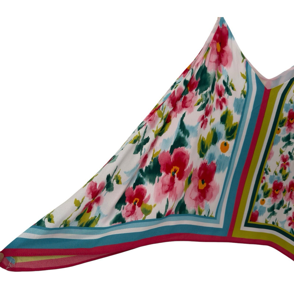 Zara Floral Print Spaghetti Strap Handkerchief Blouse Women Size Small Oversized - Picture 4 of 7